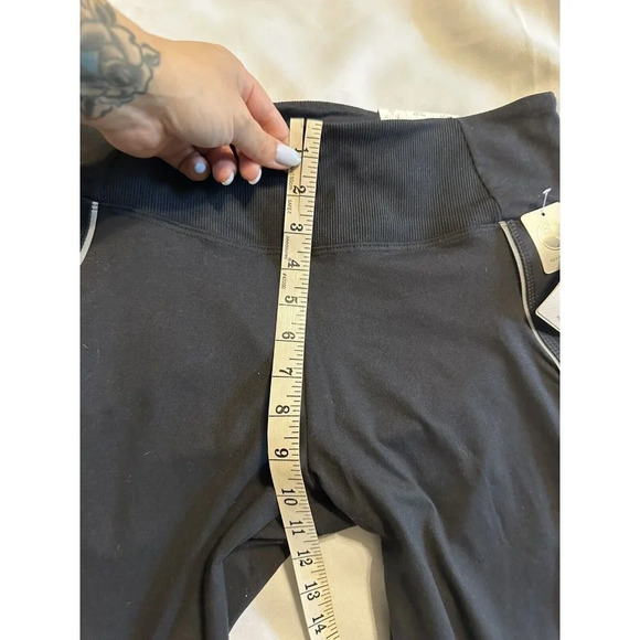 MARIKA Tummy Control Leggings Coolmax Gusset Heathered Mesh Low Leg Panel Neiman - Picture 5 of 11